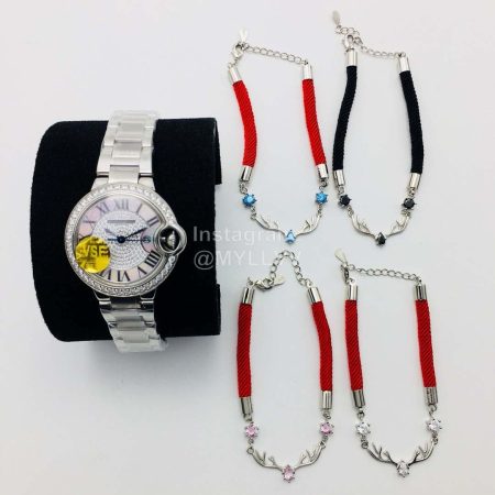 Cartier Vsf Factory Diamond 33mm Dial Watch Silver