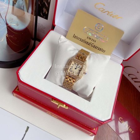 PanthèRe De Cartier 316l Fine Steel Case Diamond Watch Beige