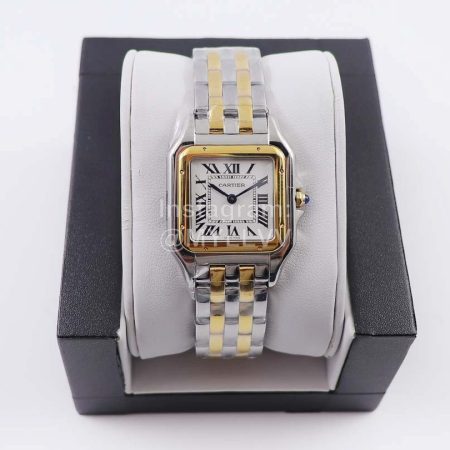 PanthèRe De Cartier New 316l Refined Steel Case Square Dial Watch