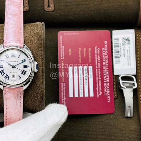 Cartier Eg Factory New 316l Refined Steel Watch Pink