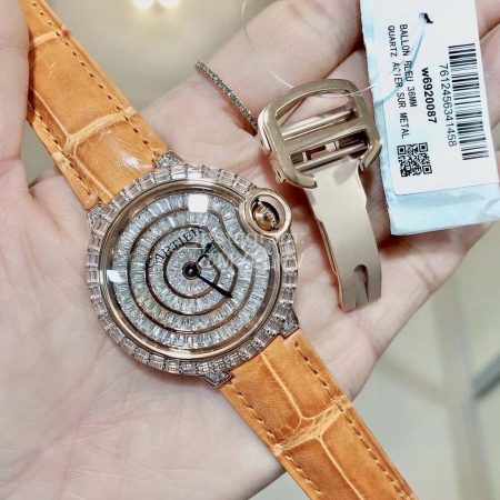 Cartier Tw Factory 36mm Dial Steel Strap Watch Brown