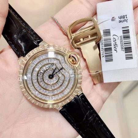 Cartier Tw Factory 36mm Dial Steel Strap Watch Black