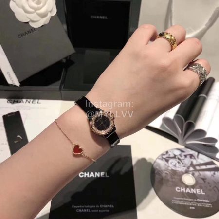 Chanel J12 Classic Series Diamond Dial Watch Black