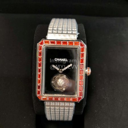 Chanel Premiere Series Black Square Dial Watch