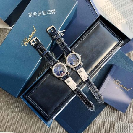 Chopard Happy Diamonds Leather Strap Watch