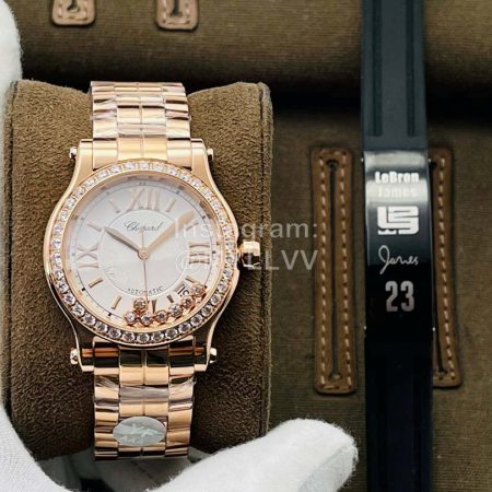 Chopard Yf Factory Happy Diamonds Steel Strap Watch White