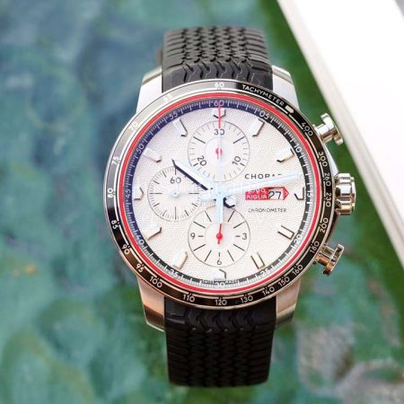 Chopard Rubber Leather Strap 44mm Dial Multifunctional Watch