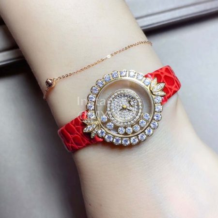 Chopard New Clover Sapphire Crystal 28mm Dial Watch For Women Red