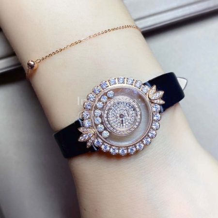 Chopard New Clover Sapphire Crystal 28mm Dial Watch For Women Black