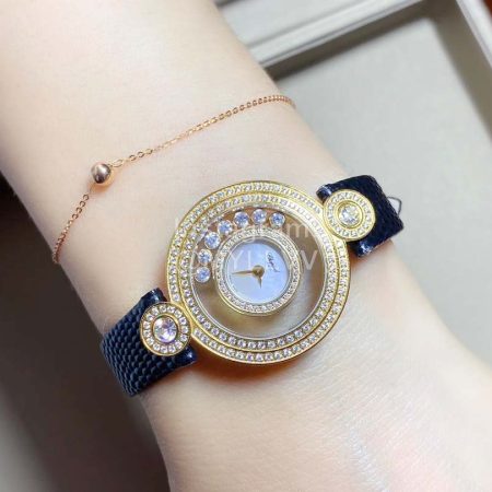 Chopard Happy Stort Sapphire Crystal Glass 28mm Dial Gold