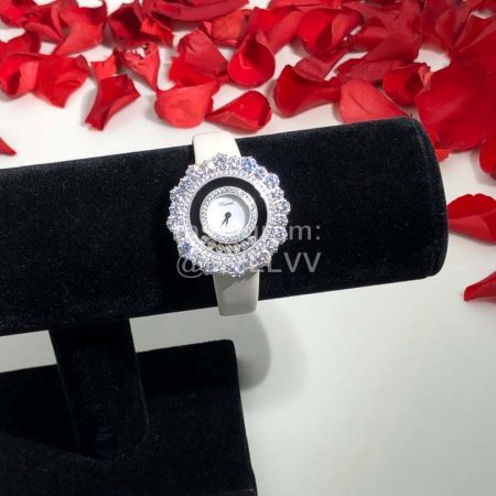 Chopard Happy Diamonds Series Maple Leaf Dial Watch White