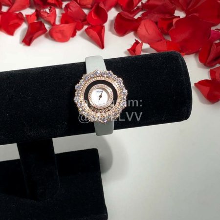 Chopard Happy Diamonds Series New Maple Leaf Dial Watch Silver