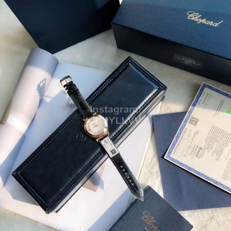 Chopard Nr-Factory Impepiale Series 36mm Dial Black Leather Strap Watch