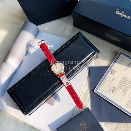 Chopard Nr-Factory Impepiale Series 36mm Dial Red Leather Strap Watch