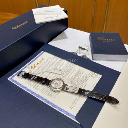 Chopard Imperiale Series Roman Numeral 29mm Dial Leather Strap Watch Black