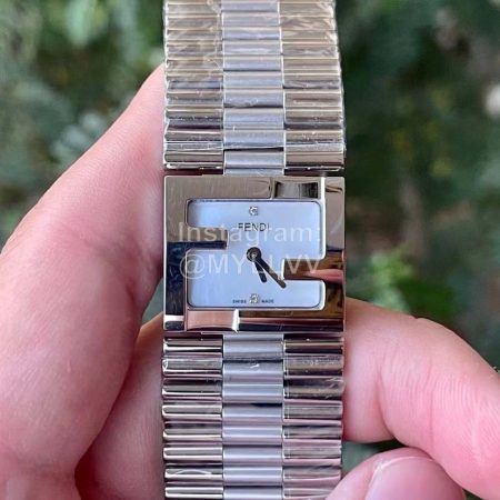 Fendi Mania Series Stainless Steel Case Watch White