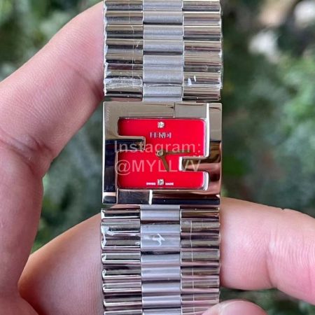 Fendi Mania Series Stainless Steel Case Watch Red