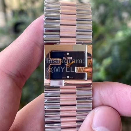 Fendi Mania Series New Stainless Steel Case Watch Black