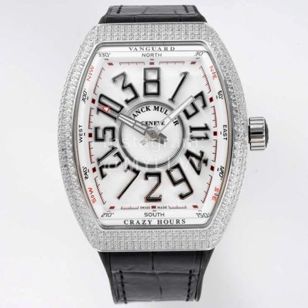 Franck Muller V45 Crazy Hour Series Vanguard Diamond Watch