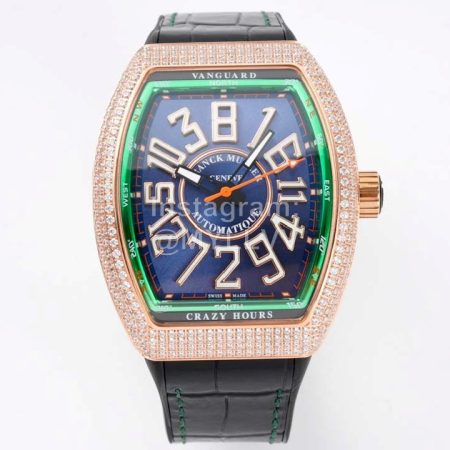 Franck Muller V45 Crazy Hour Series Diamond Vanguard Watch