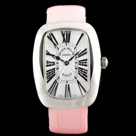 Franck Muller Giga Tourbillon Leather Strap Watch Pink