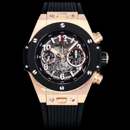 Hublot Waterproof Rubber Strap Mechanical Watch Rose Gold