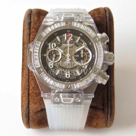 Hublot Hb Factory New Rubber Strap Transparent Mechanical Watch White