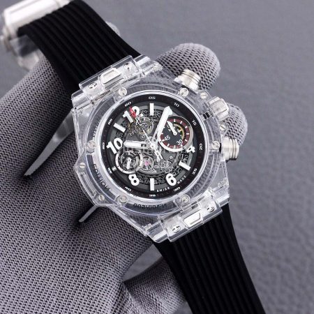 Hublot Rubber Strap Multifunctional Mechanical Watch Black