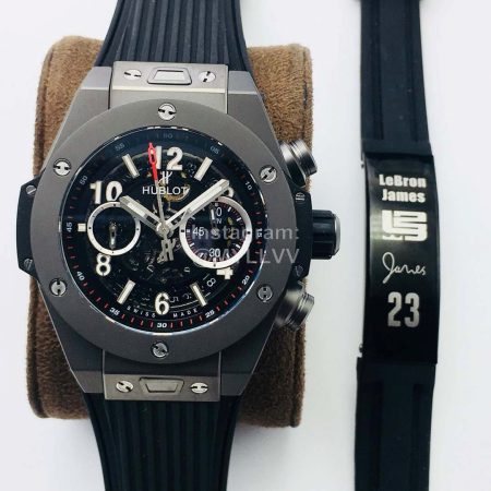 Hublot Hb Factory Rubber Strap Mechanical Watch Black
