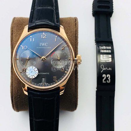 Iwc Zf Factory Sapphire Glass Leather Strap Watch