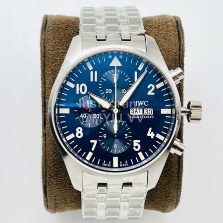Iwc Zf Factory Steel Strap Navy Dial Watch