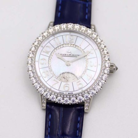 Jaeger Lecoultre New Diamond Dial Leather Strap Watch