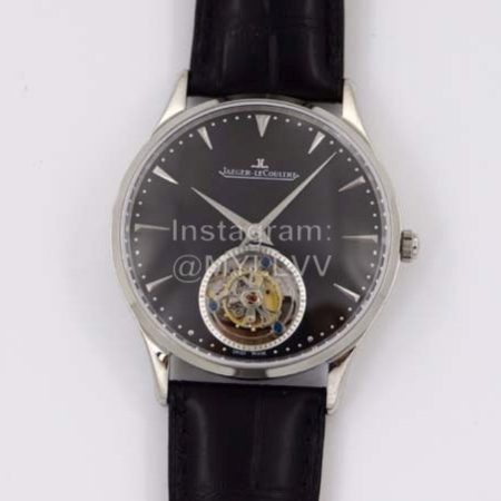 Jaeger Lecoultre Master Fashion Sapphire Crystal Leather Strap Watch