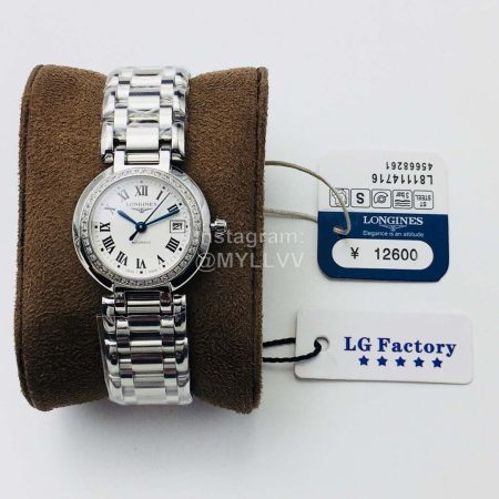 Longines Lg Factory New Sapphire Glass Mechanical Watch Silver