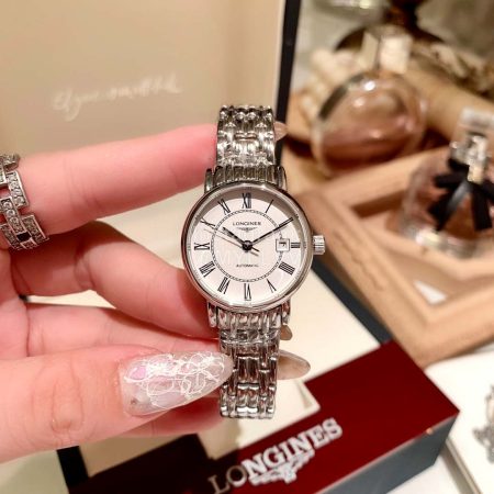Longines Roman Numeral Scale 316l Refined Steel Watch Silver