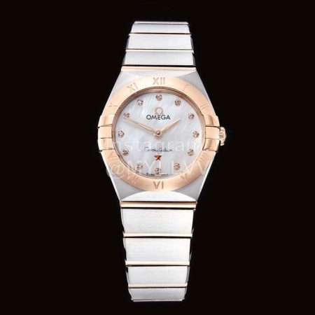 Omega G Factory New 25mm White Dial Quartz Watch For Women