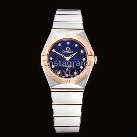 Omega G Factory New 25mm Black Dial Quartz Watch For Women