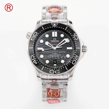 Omega Or Factoy 316l Steel Case Sapphire Crystal Watch Black