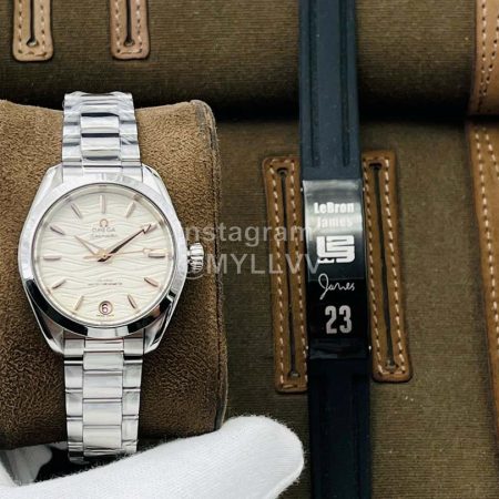 Omega Tws Factory 34mm Dial Mechanical Watch For Women White
