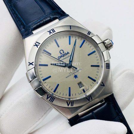 Omega Tw Factory 316l Case Leather Strap 39mm Dial Watch