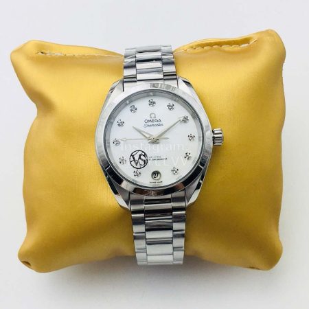 Omega Vs Factory 316l Steel Case Mechanical Watch For Women White