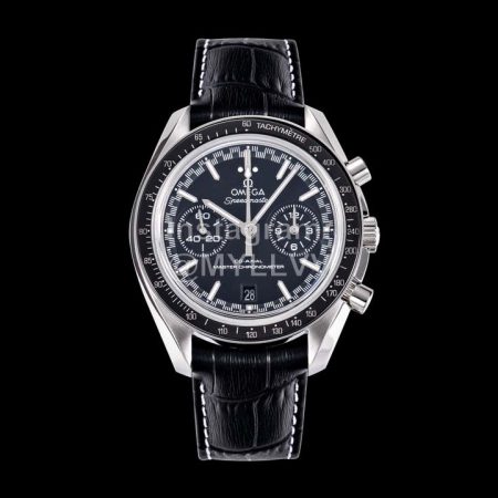 Omega Speedmaster Leather Strap Luminous Watch