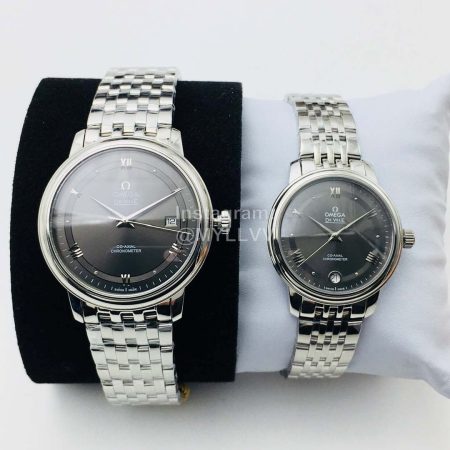 Omega Steel Strap Sapphire Crystal Watch Gray