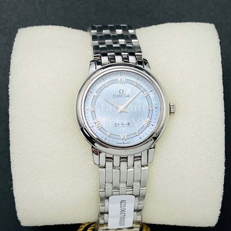 Omega Qtq Factory Sapphire Crystal Steel Strap Watch Silver