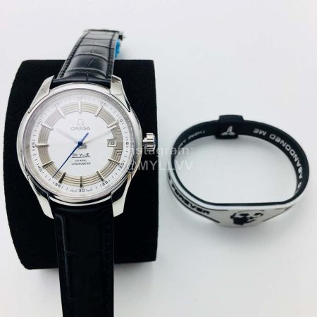 Omega Oe Factory Hour Vision New Leather Strap Watch