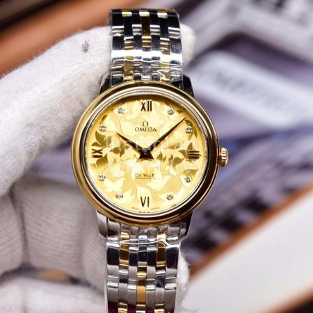 Omega New 32.7mm Butterfly Dial Steel Strap Watch