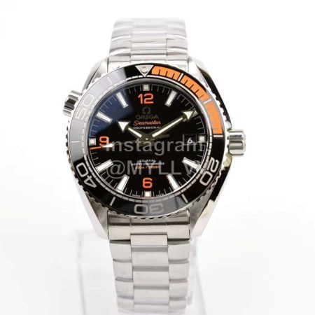 Omega Steel Strap Black Dial Watch