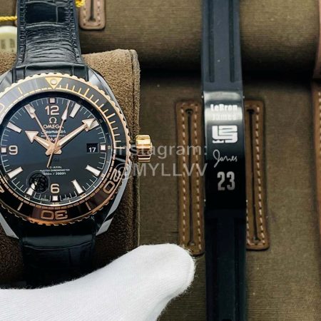 Omega Vs Factory Ceramic Dial Leather Strap Watch