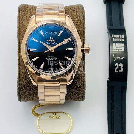 Omega Oe Factory 316l Steel Case Navy Dial Watch