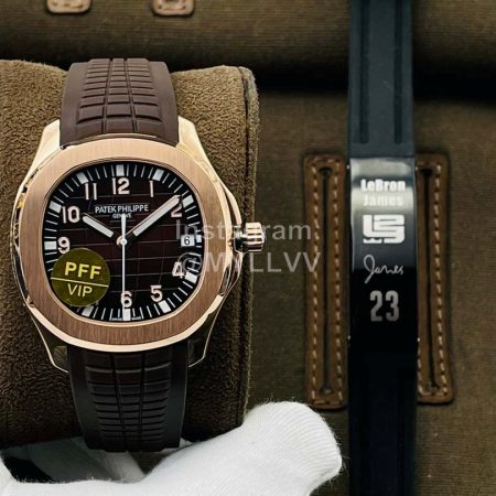 Patek Philippe Pff Factory 40mm Dial Rubber Strap Watch Coffee